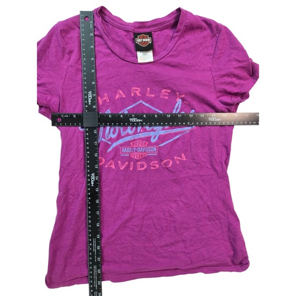 Vintage Y2K Harley-Davidson Women's Small T-Shirt Purple Made in USA - Picture 3 of 5